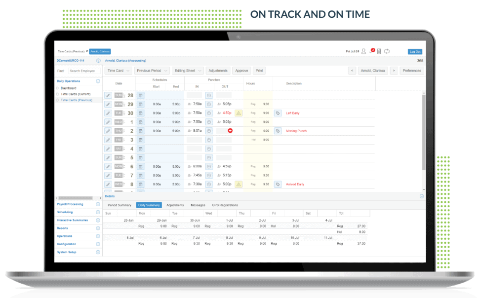 Time Tracking in HR Software - SentricHR