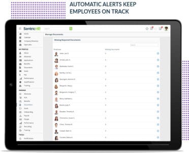 automatic alerts for employees